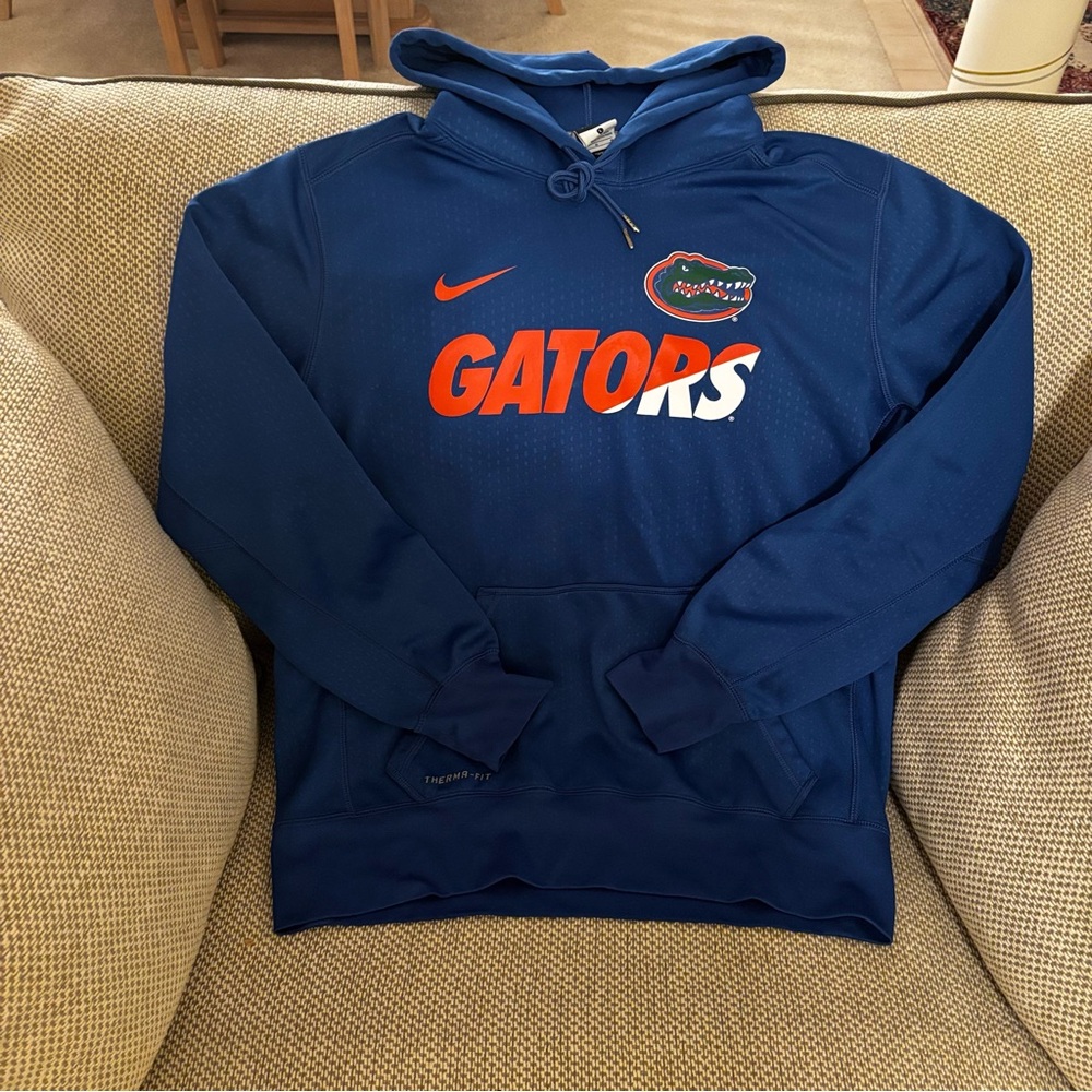 Nike Therma Fit Royal Blue University of Florida  Hoodie - size LARGE